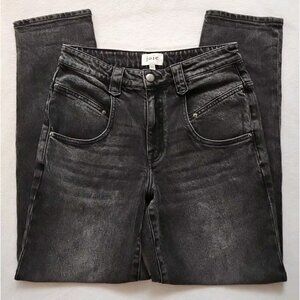 Joie Delphine Taper Jean Women's Sz 27  NWT Dark Baltic Grey/Black Rigid Denim
